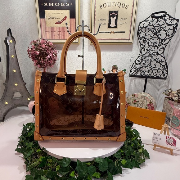 LOUIS VUITTON GM LIMITED EDITION AMBER CABAS NEO VINYL CRUISE HANDBAG! - Picture 10 of 17